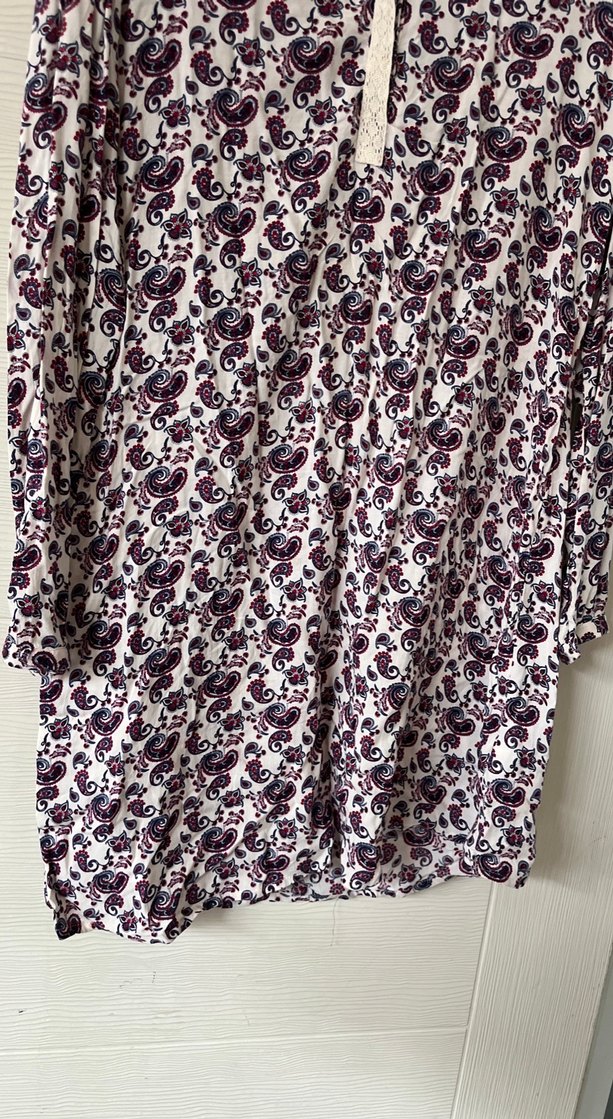 Mor Desenli Uzun Kollu Bohem Tunik - Görsel 5