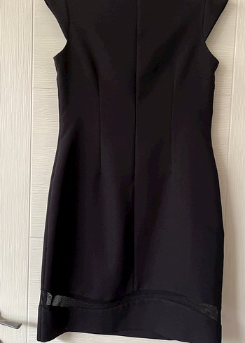 Siyah İnci Detaylı Midi Elbise - Görsel 5