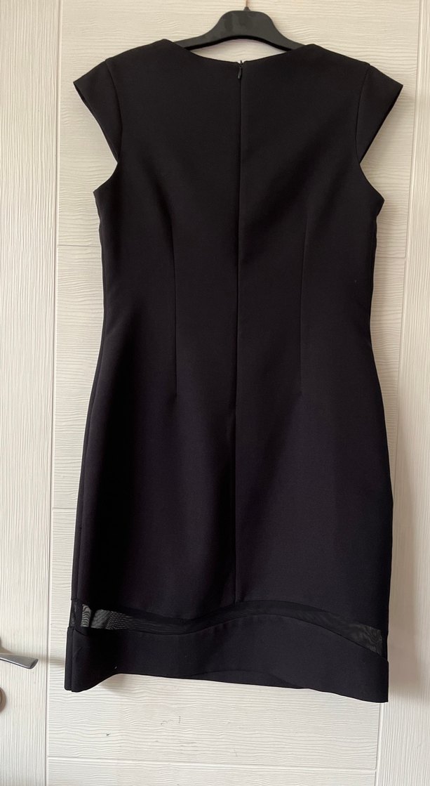 Siyah İnci Detaylı Midi Elbise - Görsel 5