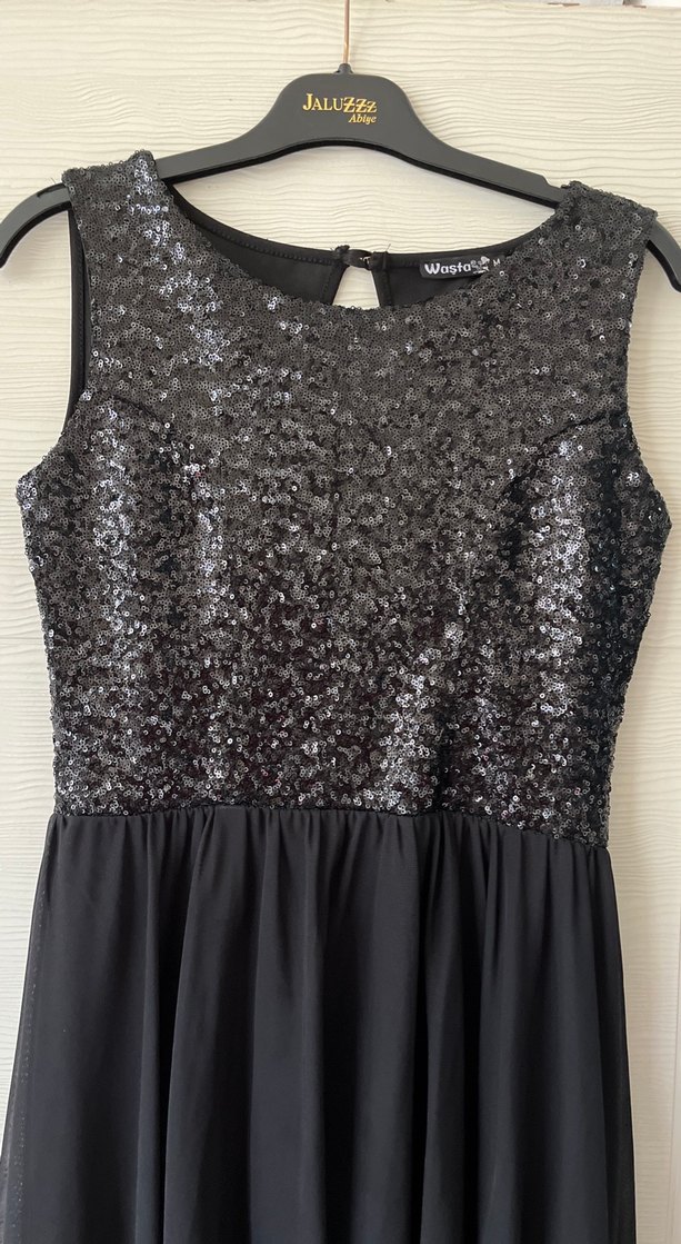 Siyah Straplez Uzun Abiye Elbise - Görsel 2