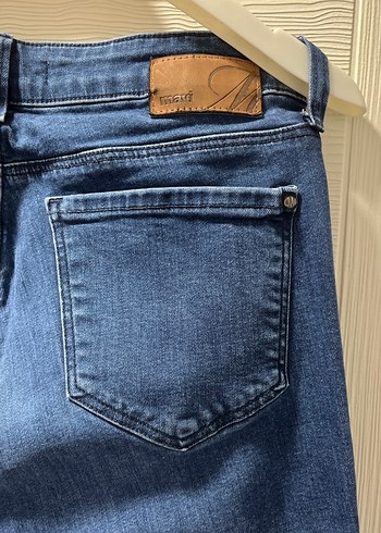 Kadın Mavi Normal Kesim Midi Kot Pantolon - Görsel 5