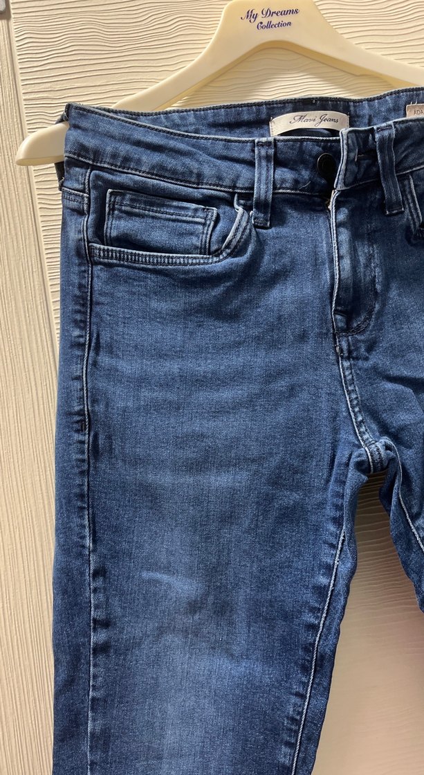 Kadın Mavi Normal Kesim Midi Kot Pantolon - Görsel 3