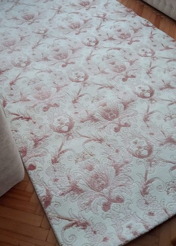 Krem üzerine gül kurusu desnli Klasik Halı - Görsel 2