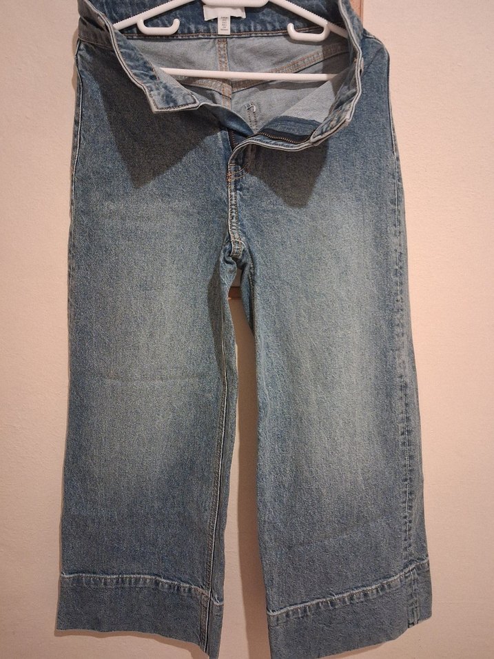 Mavi  Kadın Denim Bol Kesim Midi Jean - Görsel 3