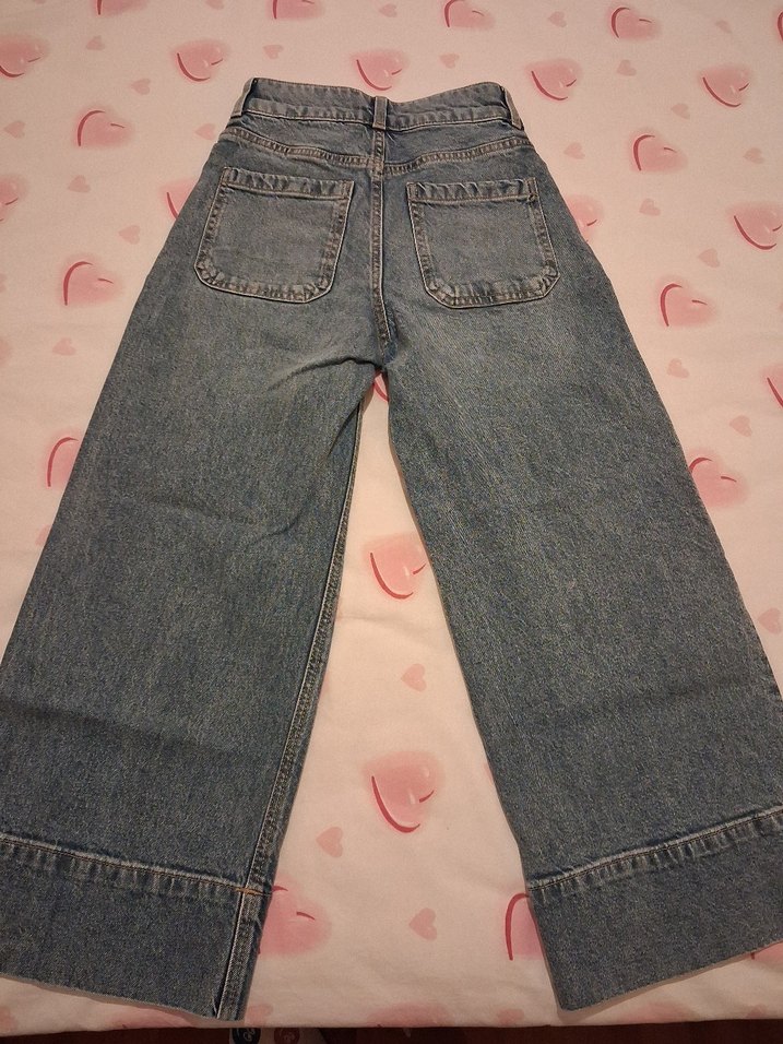 Mavi  Kadın Denim Bol Kesim Midi Jean - Görsel 4