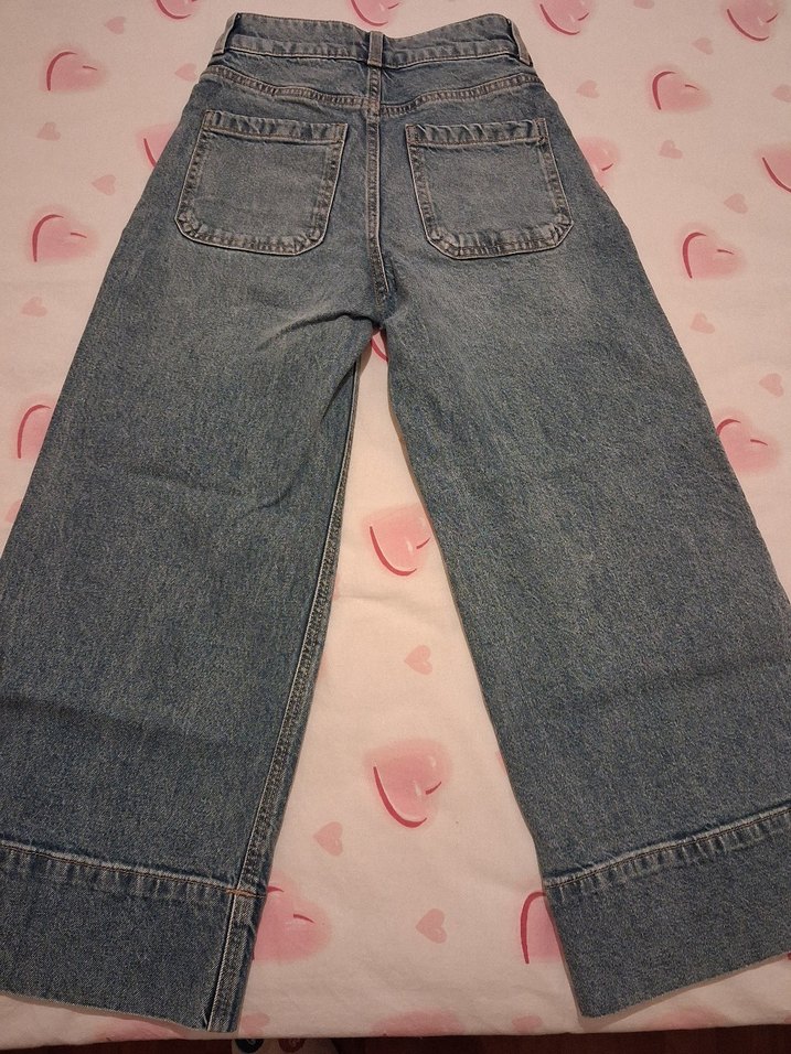 Mavi  Kadın Denim Bol Kesim Midi Jean - Görsel 5