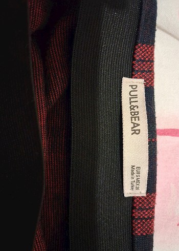 Kırmızı Ekose Midi Pilili Etek - Görsel 4