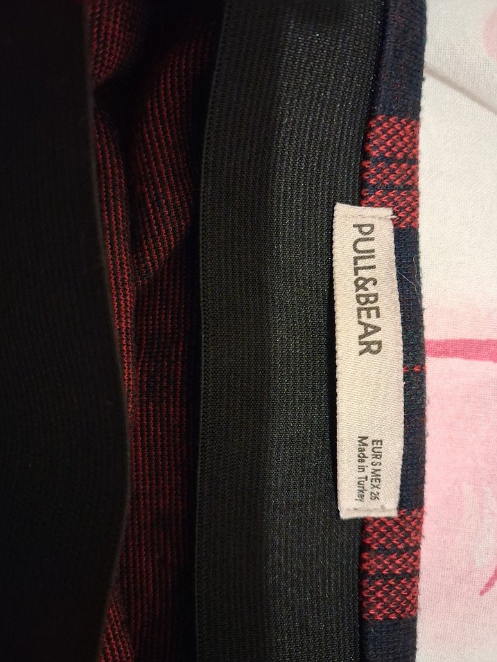 Kırmızı Ekose Midi Pilili Etek - Görsel 4