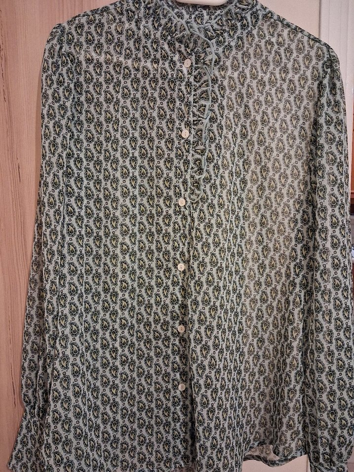 Bohem Yeşil Kadın Bluz - Görsel 4