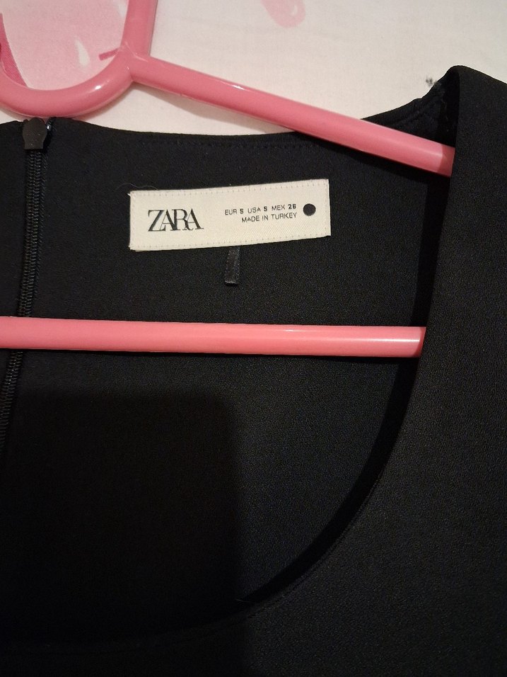 Siyah Kısa Kollu Midi Elbise - Görsel 5