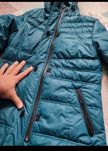 Mavi Turkuaz Unisex Mont - Görsel 3