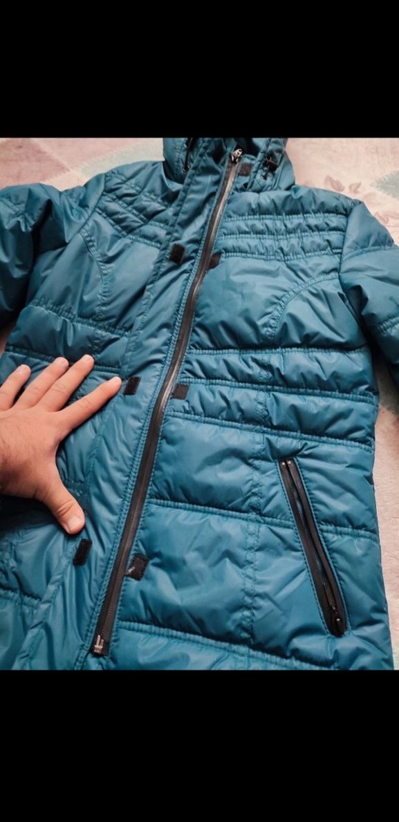 Mavi Turkuaz Unisex Mont - Görsel 3