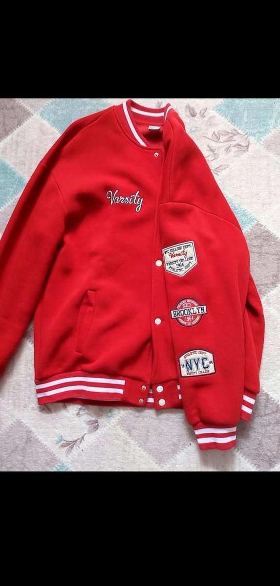 Erkek Kırmızı Düğmeli Ceket - Görsel 3