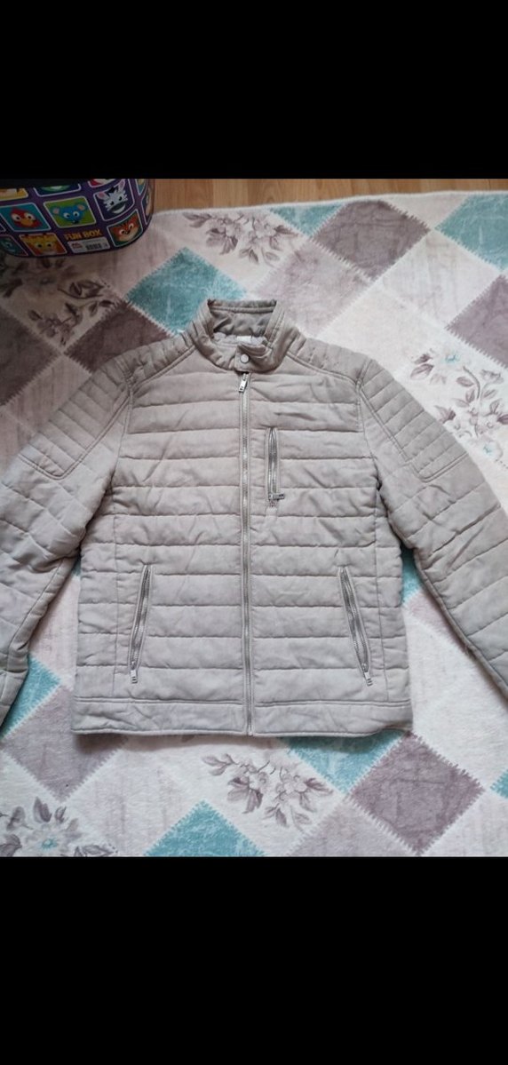 Gri Fermuarlı Erkek Mont - Görsel 2