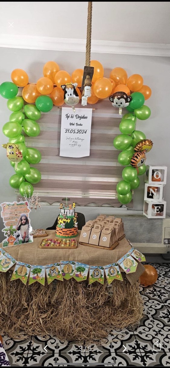 Safari masa örtüsü ve rafyaları - Görsel 2