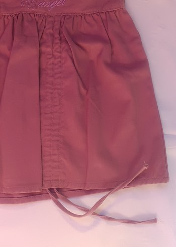 Düğmeli Pembe Nakışlı Etek - Görsel 3