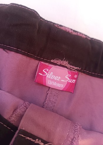 Düğmeli Pembe Nakışlı Etek - Görsel 4