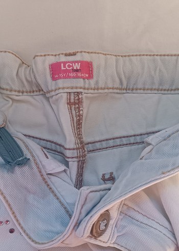 taşlı lcw kız çocuk şortu - Görsel 3