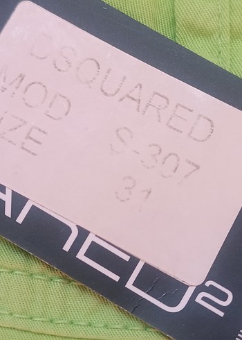 Yeşil Mini Kadın Şort, Düğmeli, Düşük Bel - Görsel 2