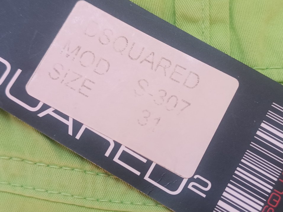 Yeşil Mini Kadın Şort, Düğmeli, Düşük Bel - Görsel 2