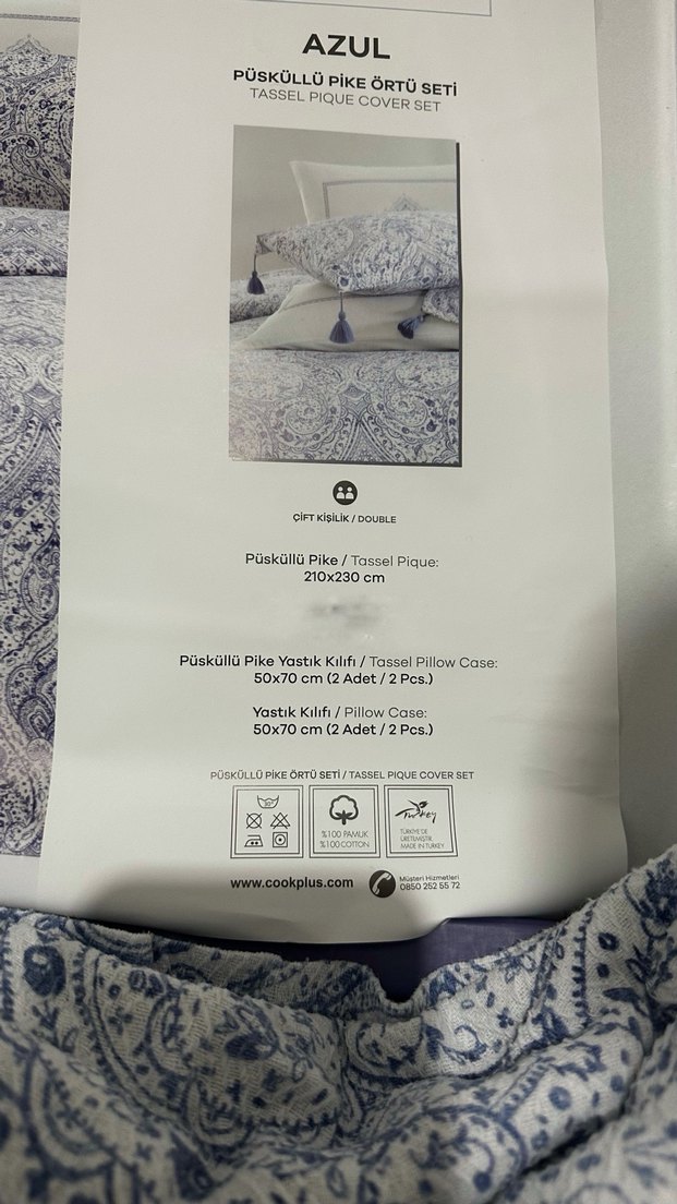 karaca sarah anderson çift kişilik pike seti - Görsel 3