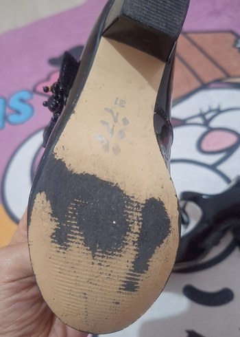 Kız Çocuk Siyah Kemerli Goth Babet - Görsel 2