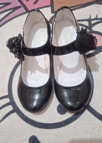 Kız Çocuk Siyah Kemerli Goth Babet - Görsel 3