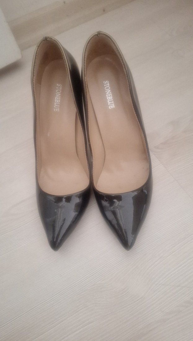 Klasik Parlak Kahverengi Stiletto Topuklu Ayakkabı - Görsel 4