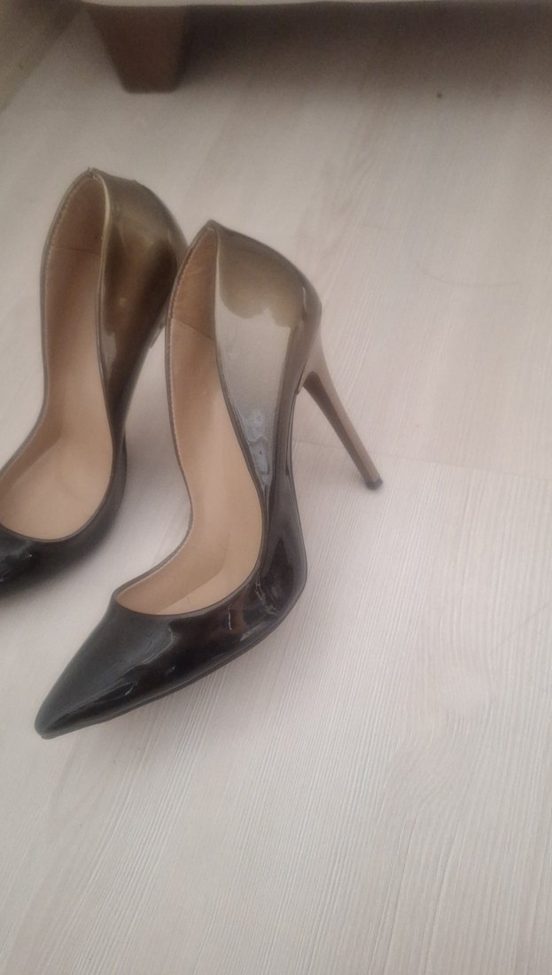 Klasik Parlak Kahverengi Stiletto Topuklu Ayakkabı - Görsel 2