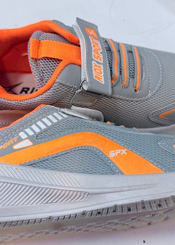 Gri Turuncu Erkek Çocuk Spor Ayakkabı - Görsel 2