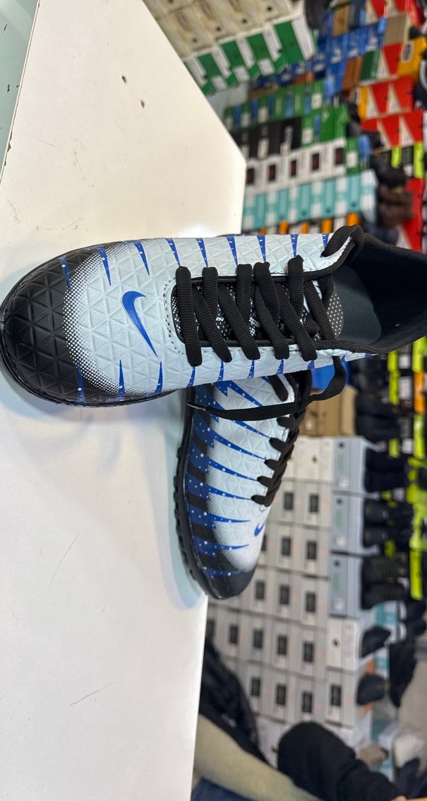 Erkek Mavi Baskılı halısaha Ayakkabısı - Görsel 3