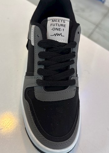 Gri unisex Spor Ayakkabı Velcro Detaylı - Görsel 3