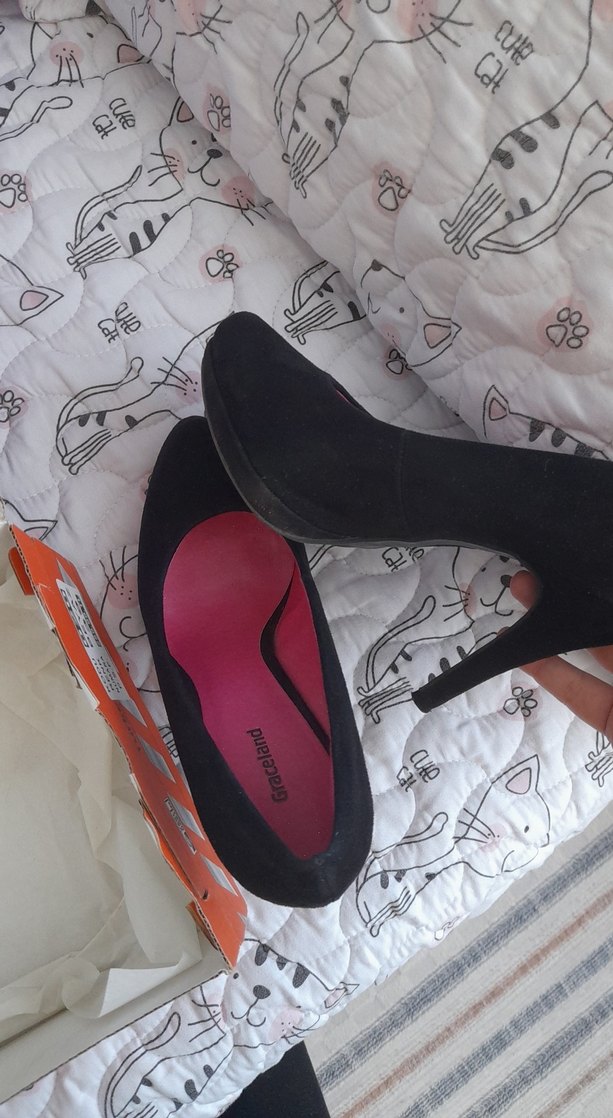 Siyah Tokalı Yüksek Topuklu Kadın Stiletto - Görsel 2