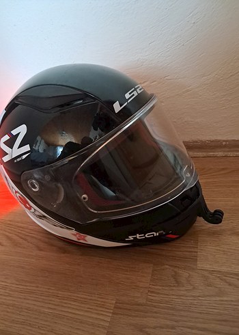 Beyaz Baskılı Seramik Motosiklet Kaskı ls 2 - Görsel 2