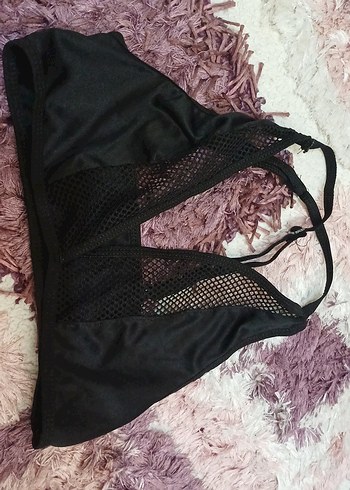 Siyah Goth Tarzı Spor Sütyen