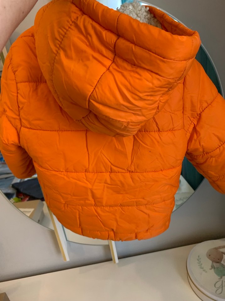 Turuncu Erkek Çocuk Fermuarlı Mont - Görsel 2