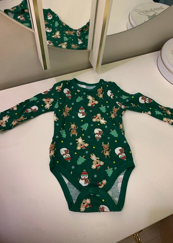 LCW Yılbaşı Temalı Uzun Kollu Çıtçıtlı Body - Görsel 2