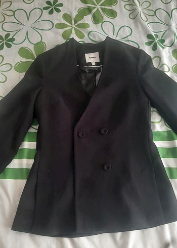 36 Beden Düğmeli Siyah Kadın Blazer Ceket