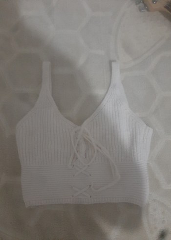 Diğer Beyaz Örgü Mini Bralet