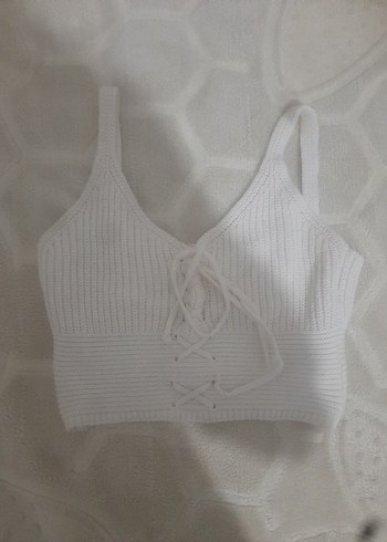 Beyaz Örgü Mini Bralet