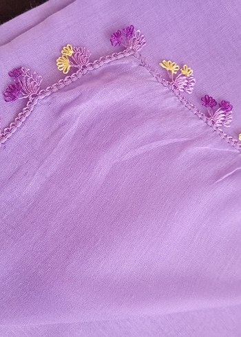 Renkli Fırfırlı Mor Kadın Fular - Görsel 2