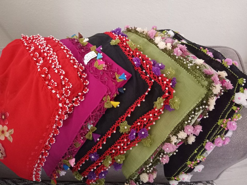 Boncuklu Çok Renkli Bohem Kadın Şal. Adet fiyatidir. - Görsel 2