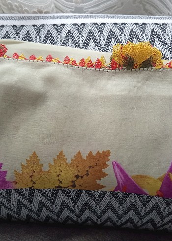 Dantel Detaylı Çok Renkli Bohem Kadın Fuları - Görsel 3