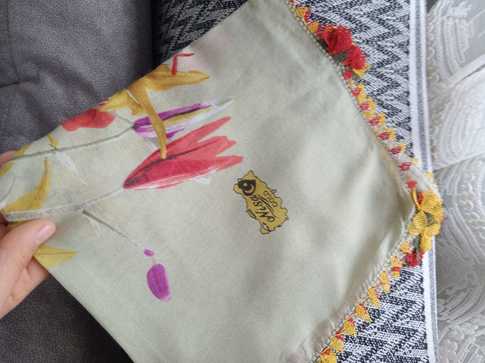 Dantel Detaylı Çok Renkli Bohem Kadın Fuları - Görsel 2