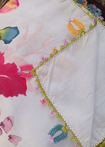 Renkli Fırfırlı Bohem Kadın Şal - Görsel 2