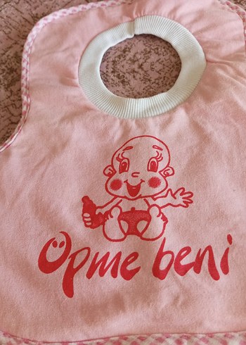 Pembe Baskılı Bebek Önlüğü - Görsel 2