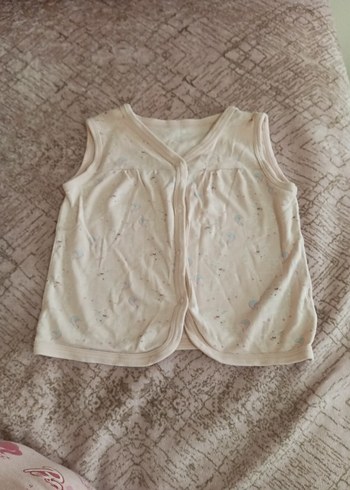 Kız Çocuk Düğmeli Pamuklu Beyaz Yelek - Görsel 2