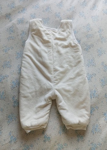 Bebek Erkek Nakışlı Beyaz Polar Tulum - Görsel 4