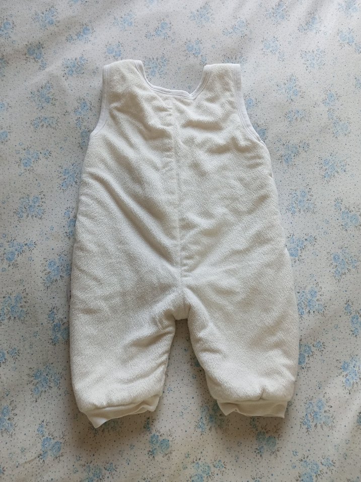 Bebek Erkek Nakışlı Beyaz Polar Tulum - Görsel 4