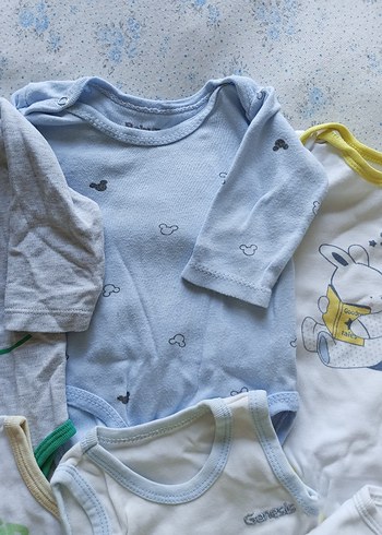 Renkli Baskılı Uzun ve Kısa Kollu Bebek Body - Görsel 3